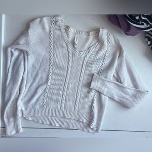 White crop sweater